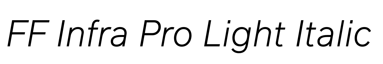 FF Infra Pro Light Italic
